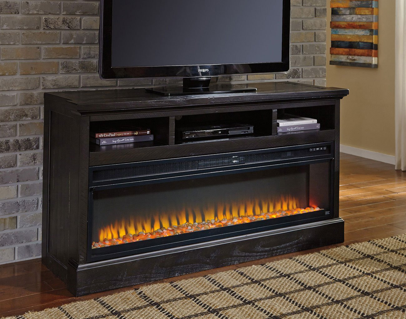 Ashley Furniture Electric Fireplaces
 Sharlowe TV Stand w Electric Fireplace by Signature