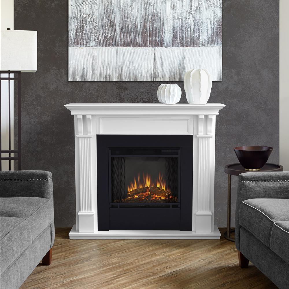Ashley Furniture Electric Fireplaces
 Real Flame Ashley 48 in Electric Fireplace in White 7100E