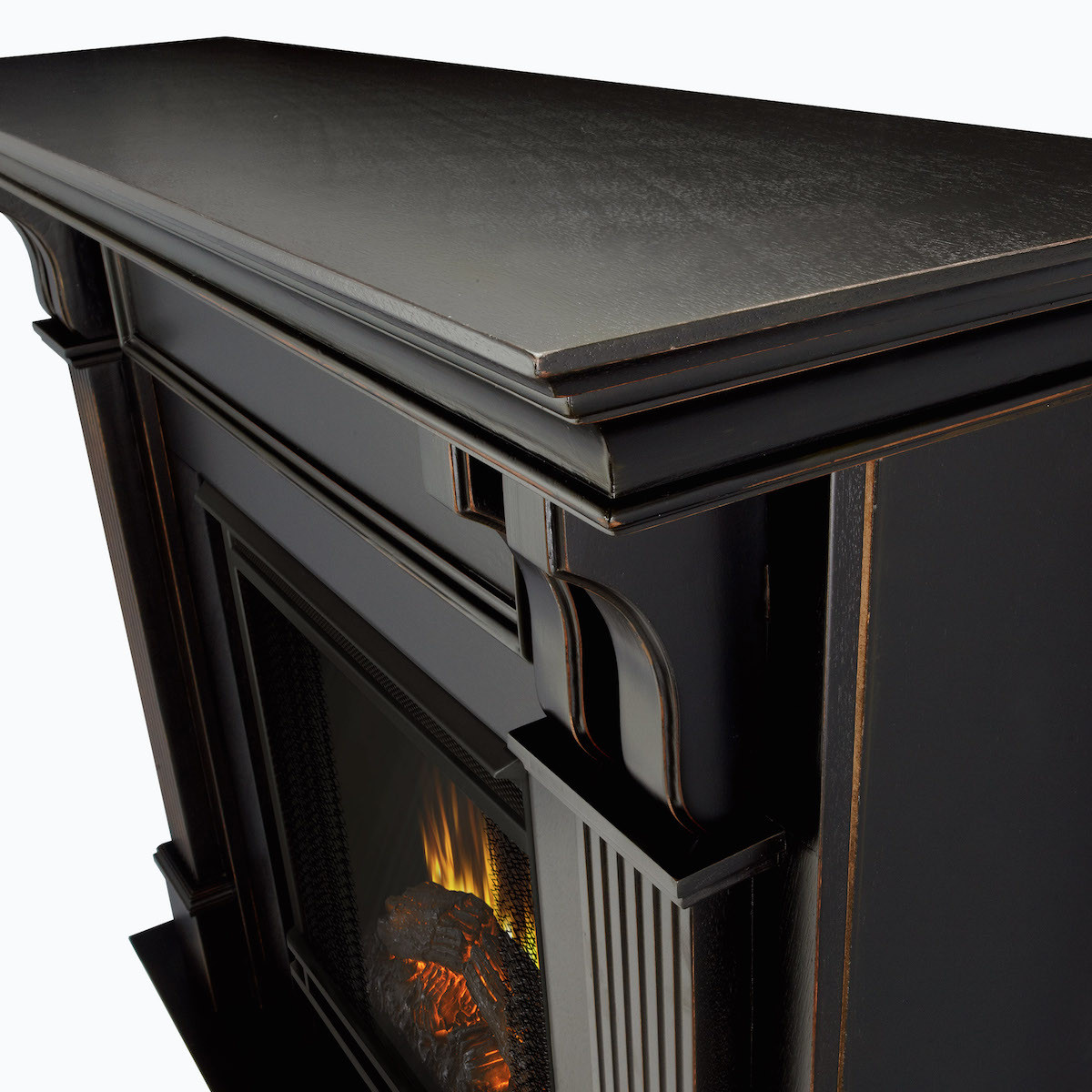 Ashley Furniture Electric Fireplaces
 Real Flame Ashley Indoor Electric Fireplace in Black Wash