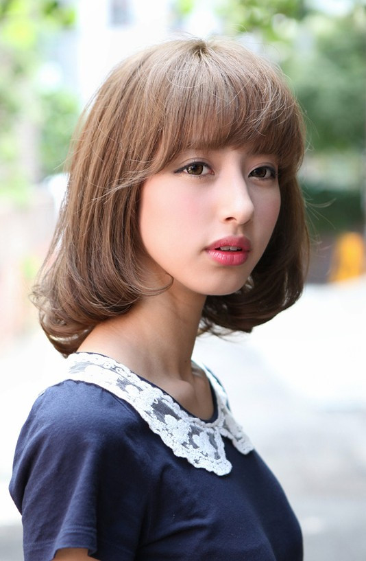 Asian Girl Haircuts
 Flirty Fringed Bob – Feminine & Curvy Hairstyles Weekly