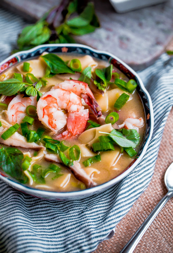 Asian Shrimp Noodles
 Asian Shrimp and Noodle Soup A Beautiful Plate