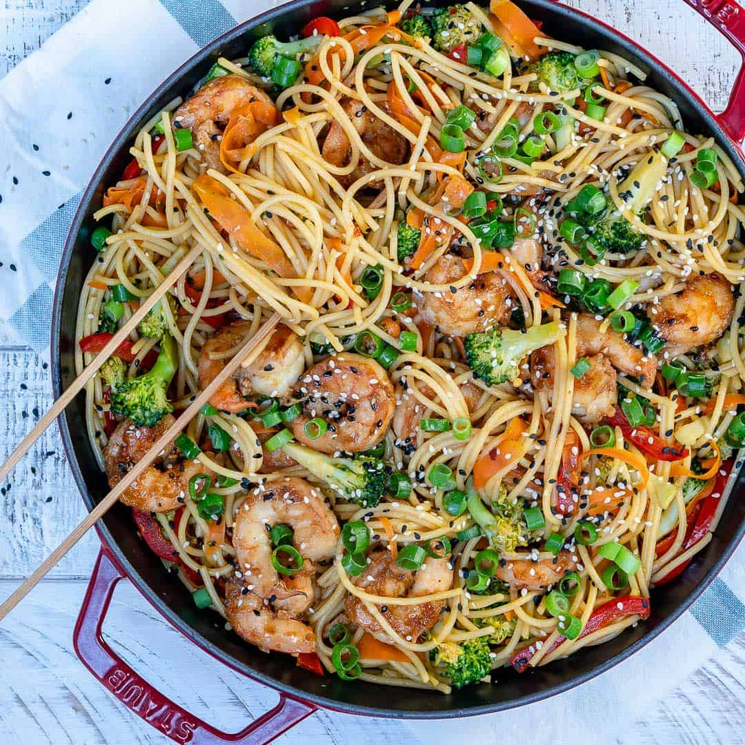 Asian Shrimp Noodles
 Easy Shrimp Stir Fry Noodles Recipe