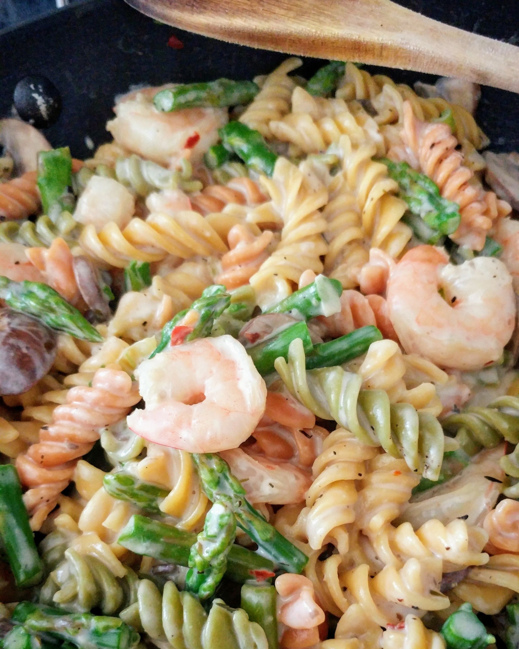 Asparagus Shrimp Pasta
 Shrimp & Asparagus Pasta Vicky Rolfe