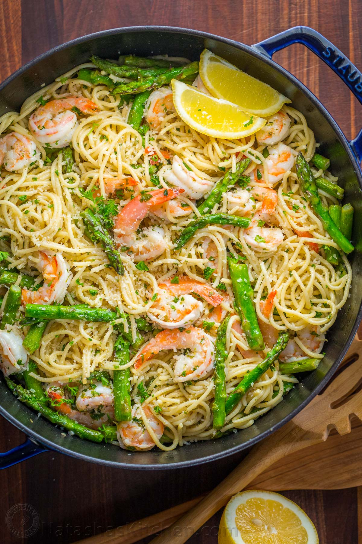 Asparagus Shrimp Pasta
 Shrimp Scampi Pasta with Asparagus VIDEO