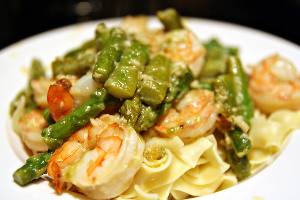 Asparagus Shrimp Pasta
 Sprimp & Asparagus Pasta No Ordinary Homestead