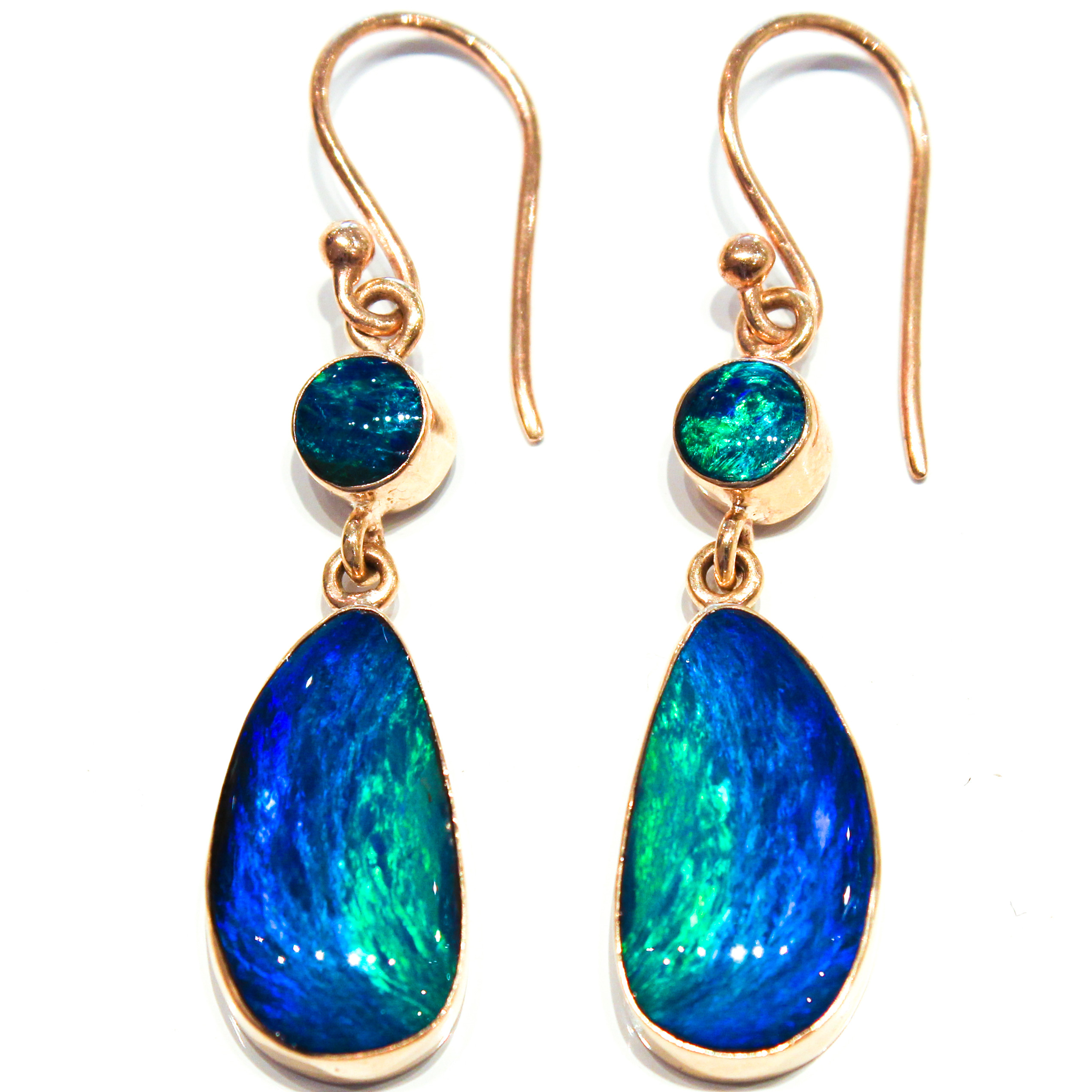 Australian Opal Earrings
 Australian Opal Handmade Gold Earrings part of exclusive