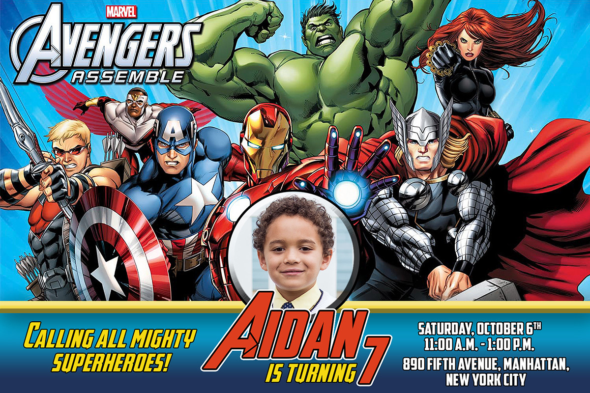 Avengers Birthday Invitations
 Avengers Birthday Invitation