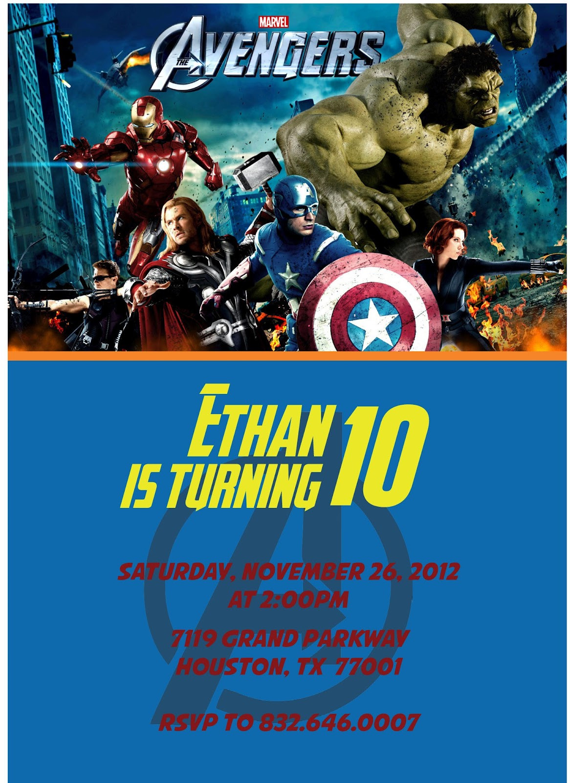 Avengers Birthday Invitations
 3 Monkeys and More Avengers Birthday Invitations