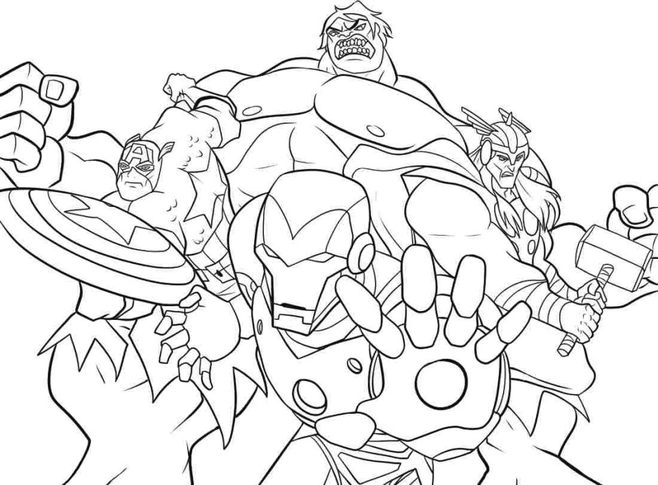 Avengers Coloring Pages For Kids
 20 Free Printable Avengers Coloring Pages