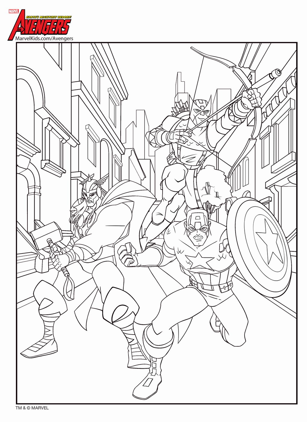 Avengers Coloring Pages For Kids
 The Avengers Coloring Pages