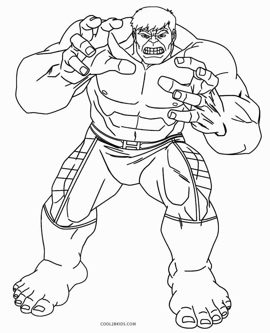 Avengers Coloring Pages For Kids
 Free Printable Hulk Coloring Pages For Kids