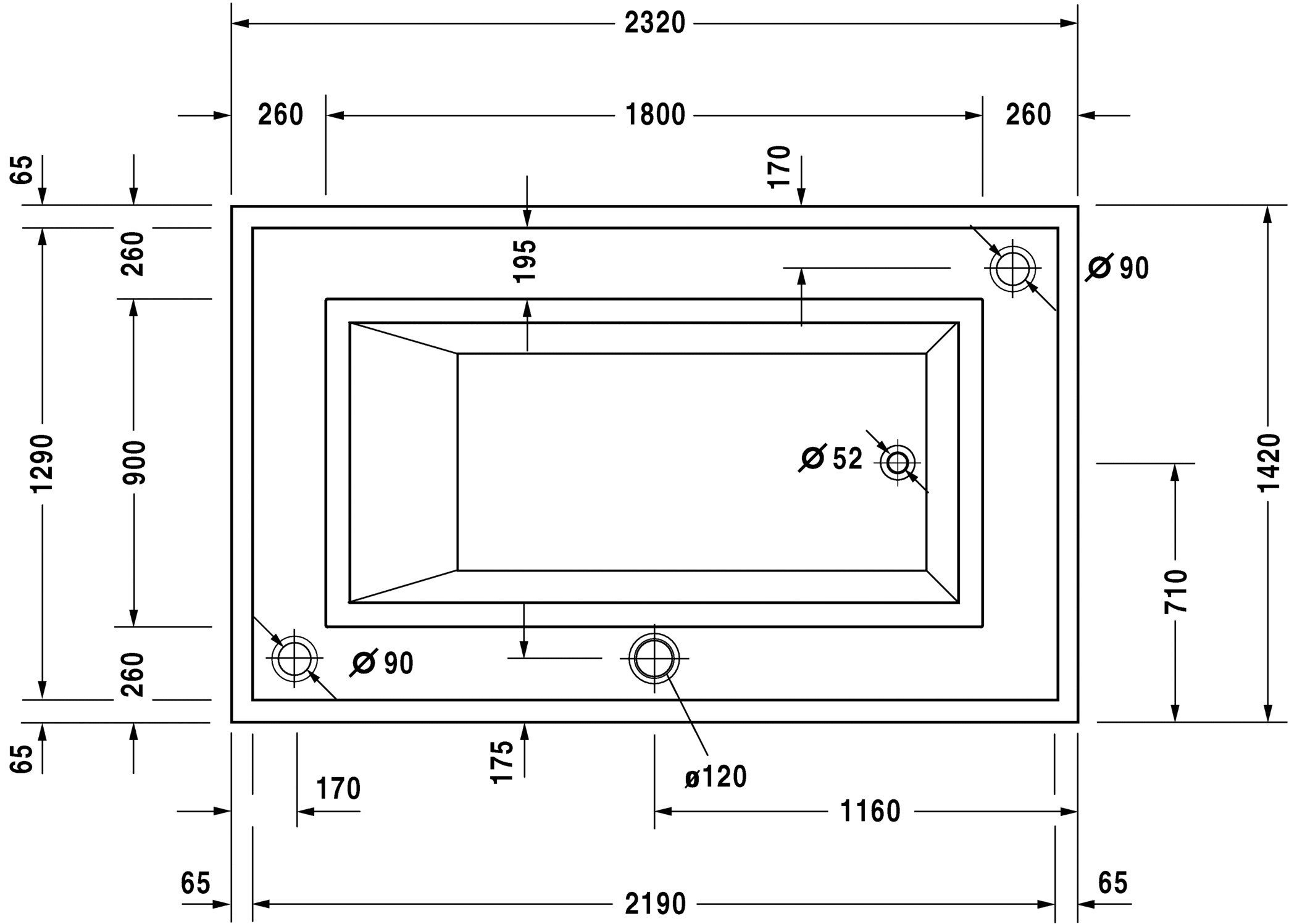 Average Master Bathroom Size
 Bathtub Sizes Image Vector Clip Art line