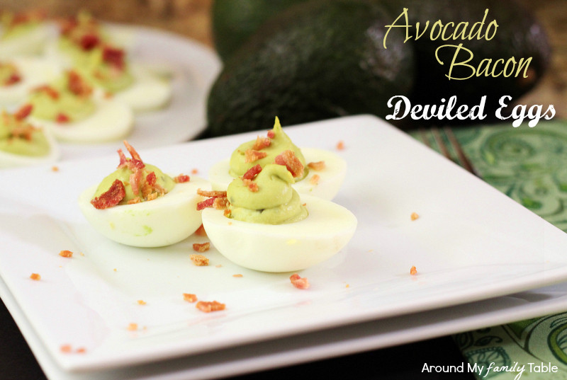 Avocado Deviled Eggs With Bacon
 Avocado Bacon Deviled Eggs Around My Family Table