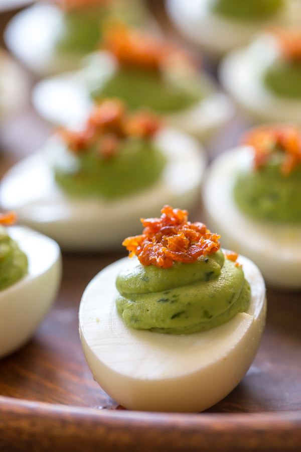 Avocado Deviled Eggs With Bacon
 Smoky Bacon Avocado Deviled Eggs Lovely Little Kitchen