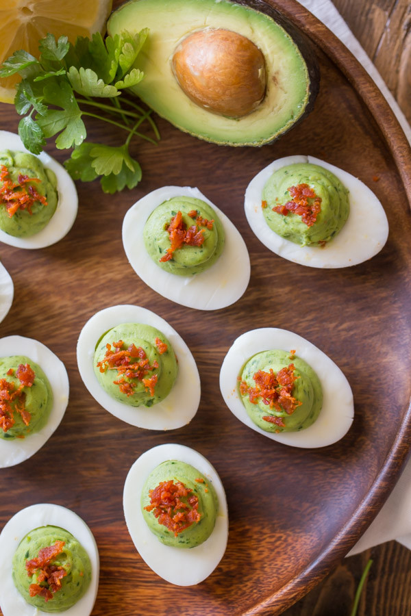 Avocado Deviled Eggs With Bacon
 Smoky Bacon Avocado Deviled Eggs Lovely Little Kitchen