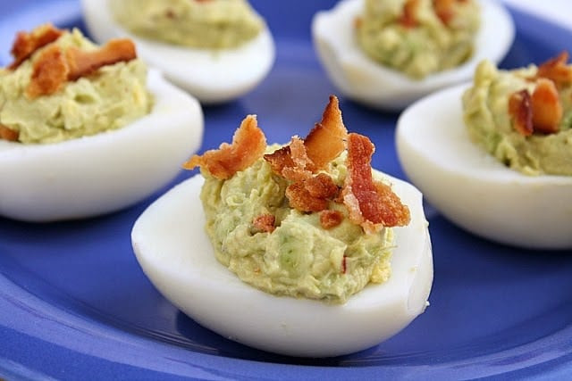 Avocado Deviled Eggs With Bacon
 BACON AVOCADO DEVILED EGGS Butter with a Side of Bread