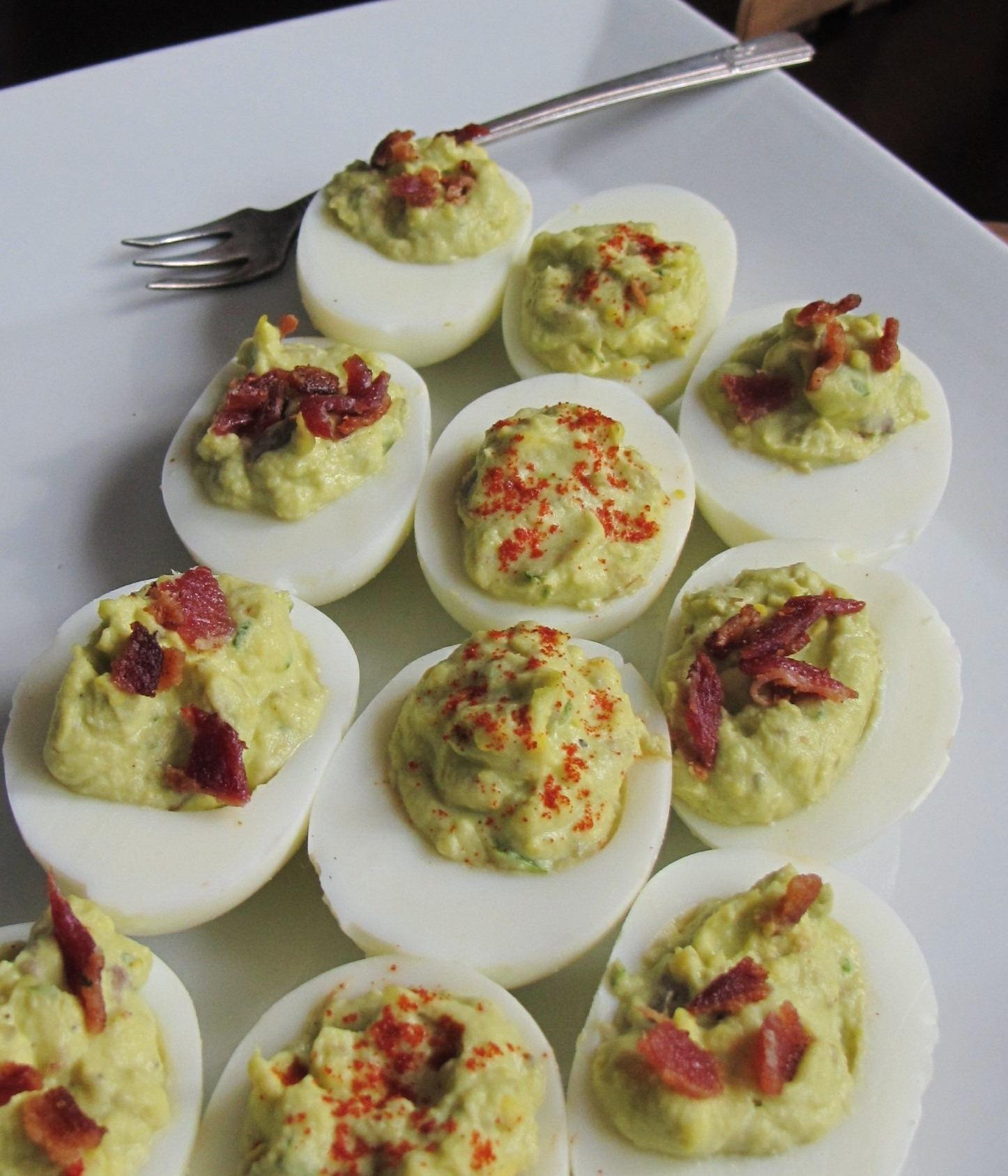 Avocado Deviled Eggs With Bacon
 egg recipes Farm to Jar Food