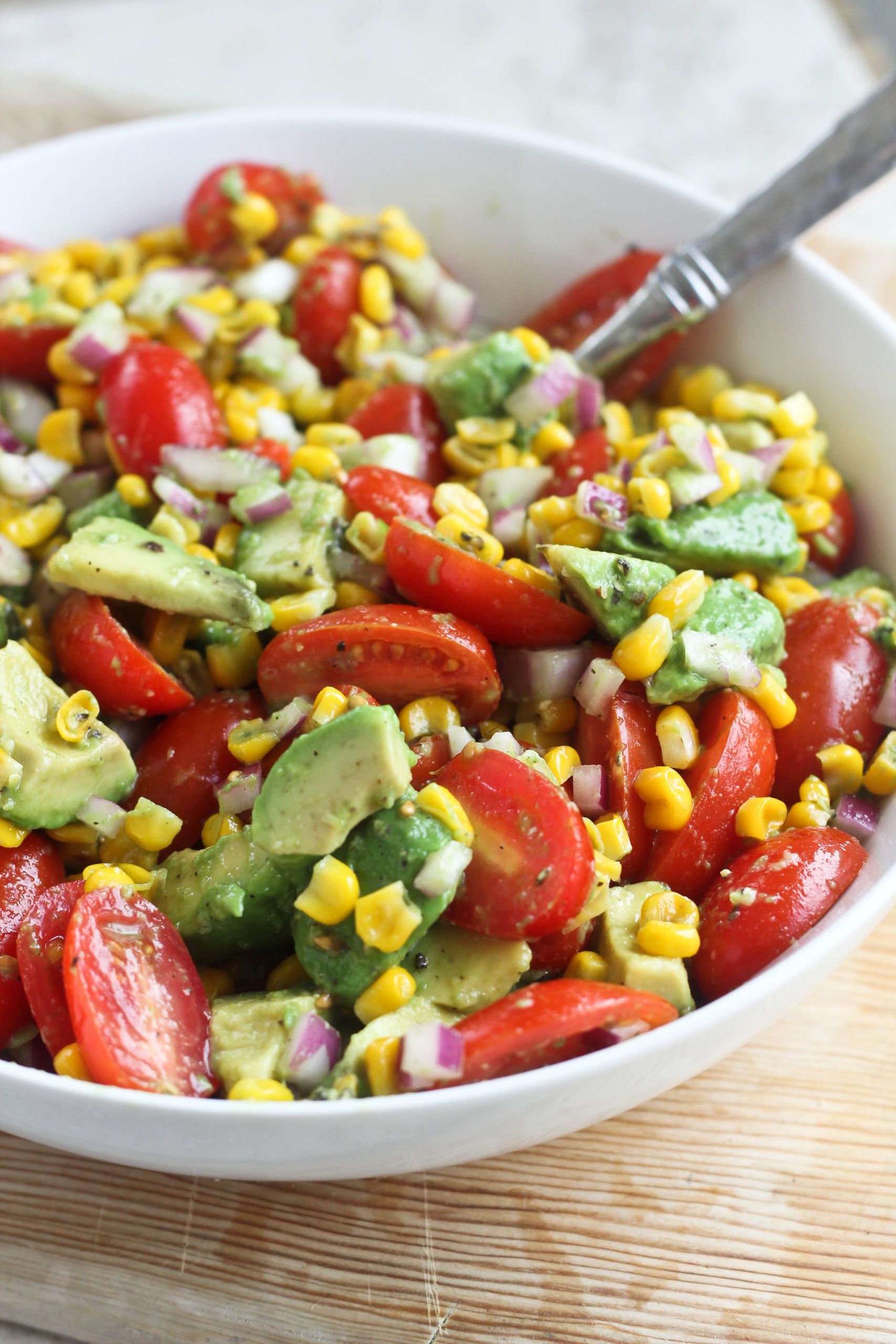 Avocado Tomato Salad
 Avocado Tomato & Corn Salad