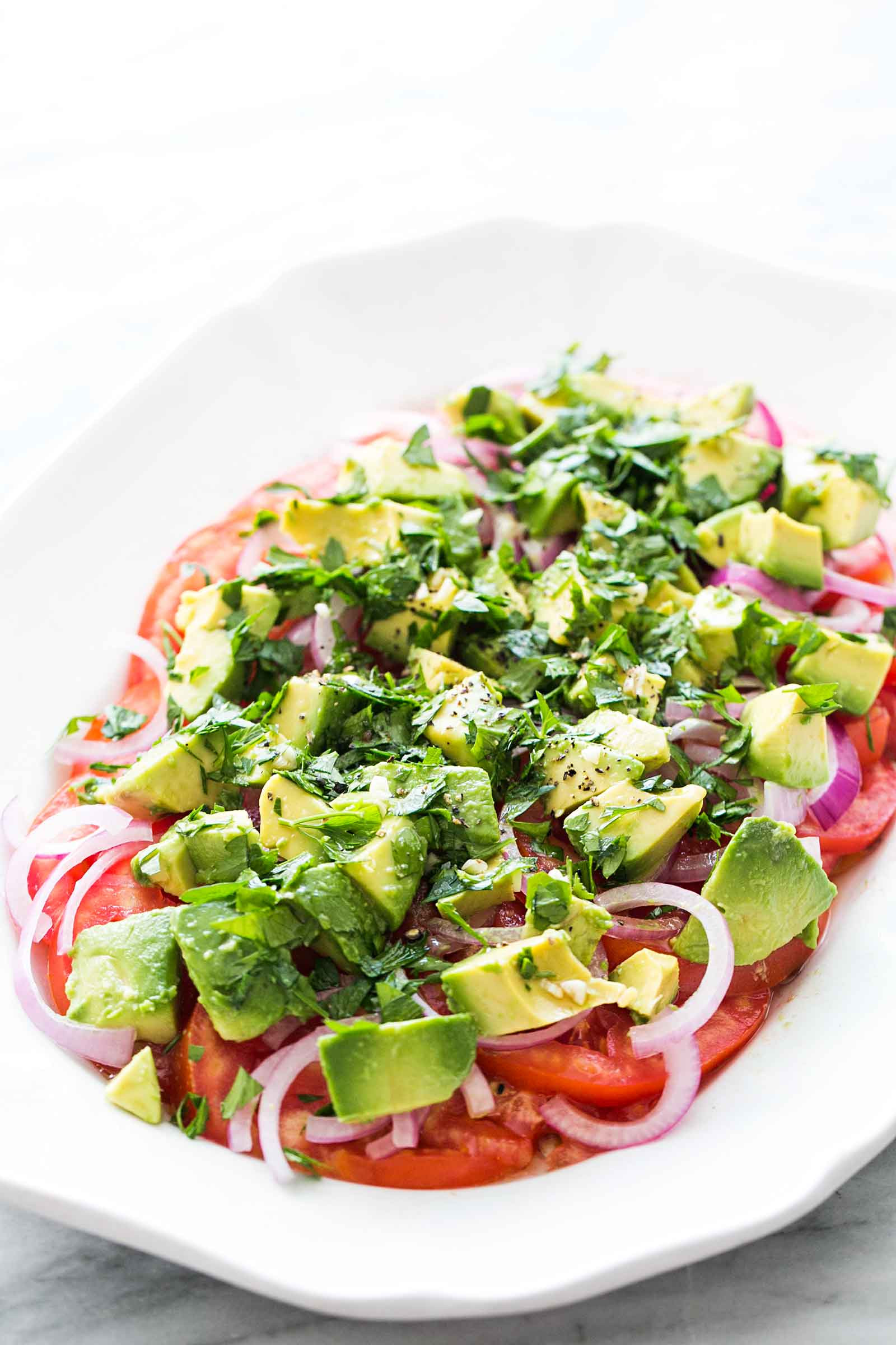 Avocado Tomato Salad
 Tomato ion Avocado Salad Recipe