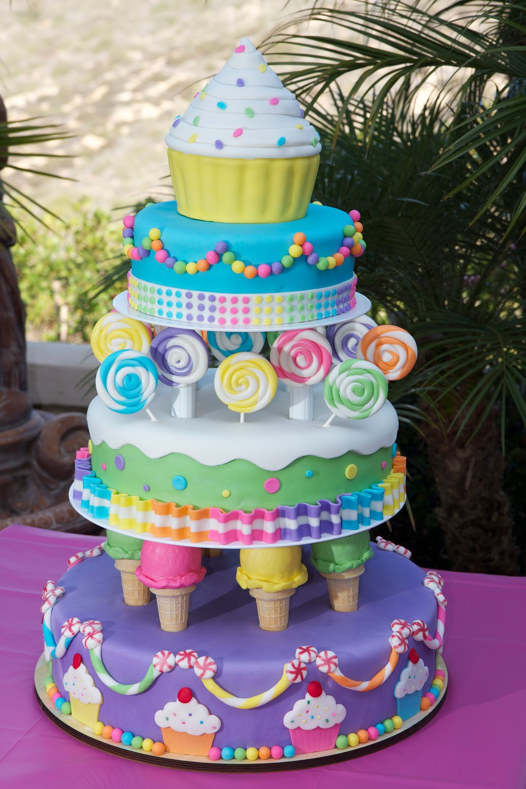 Awesome Birthday Cake
 Kaylynn Cakes Candyland themed Birthday Cake
