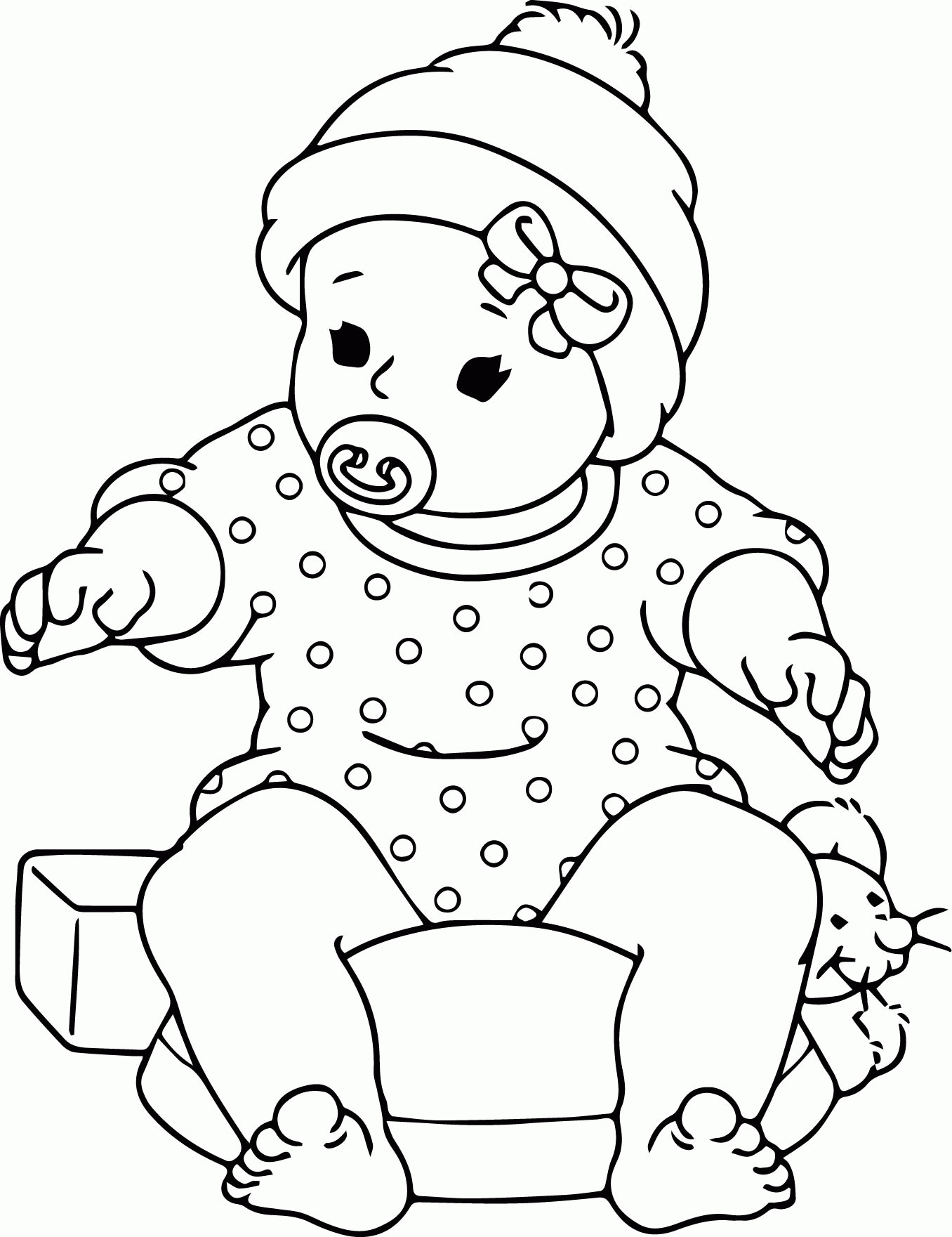 Baby Animal Coloring Book
 Baby Animal Christmas Coloring Pages Coloring Home