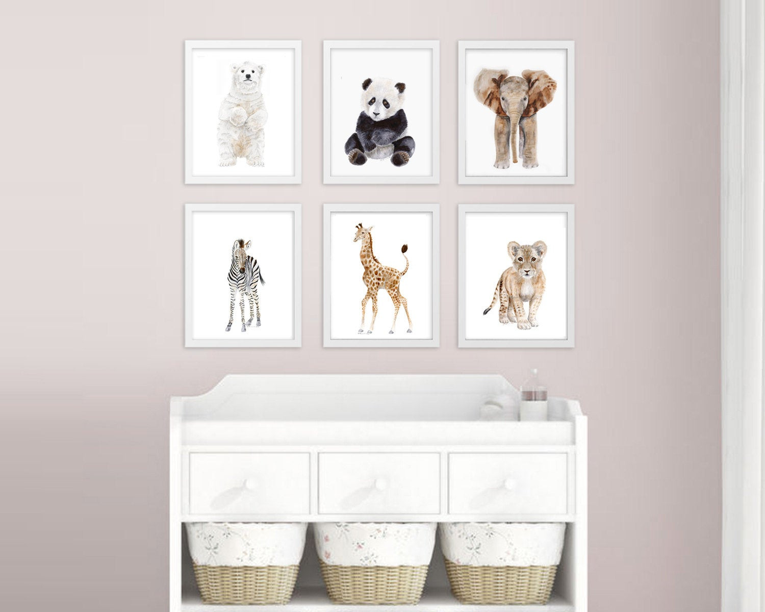 Baby Animals Nursery Decor
 Baby Animal Nursery Prints Minimalist Nursery Decor Zoo