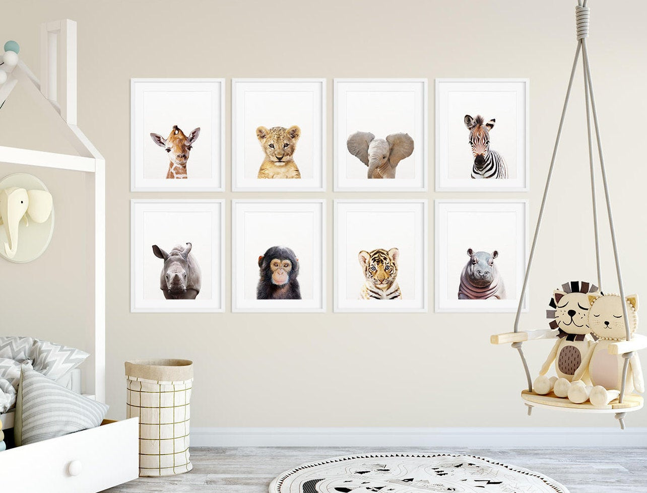 Baby Animals Nursery Decor
 Safari Nursery Decor Safari Animal Prints Baby Animals Set