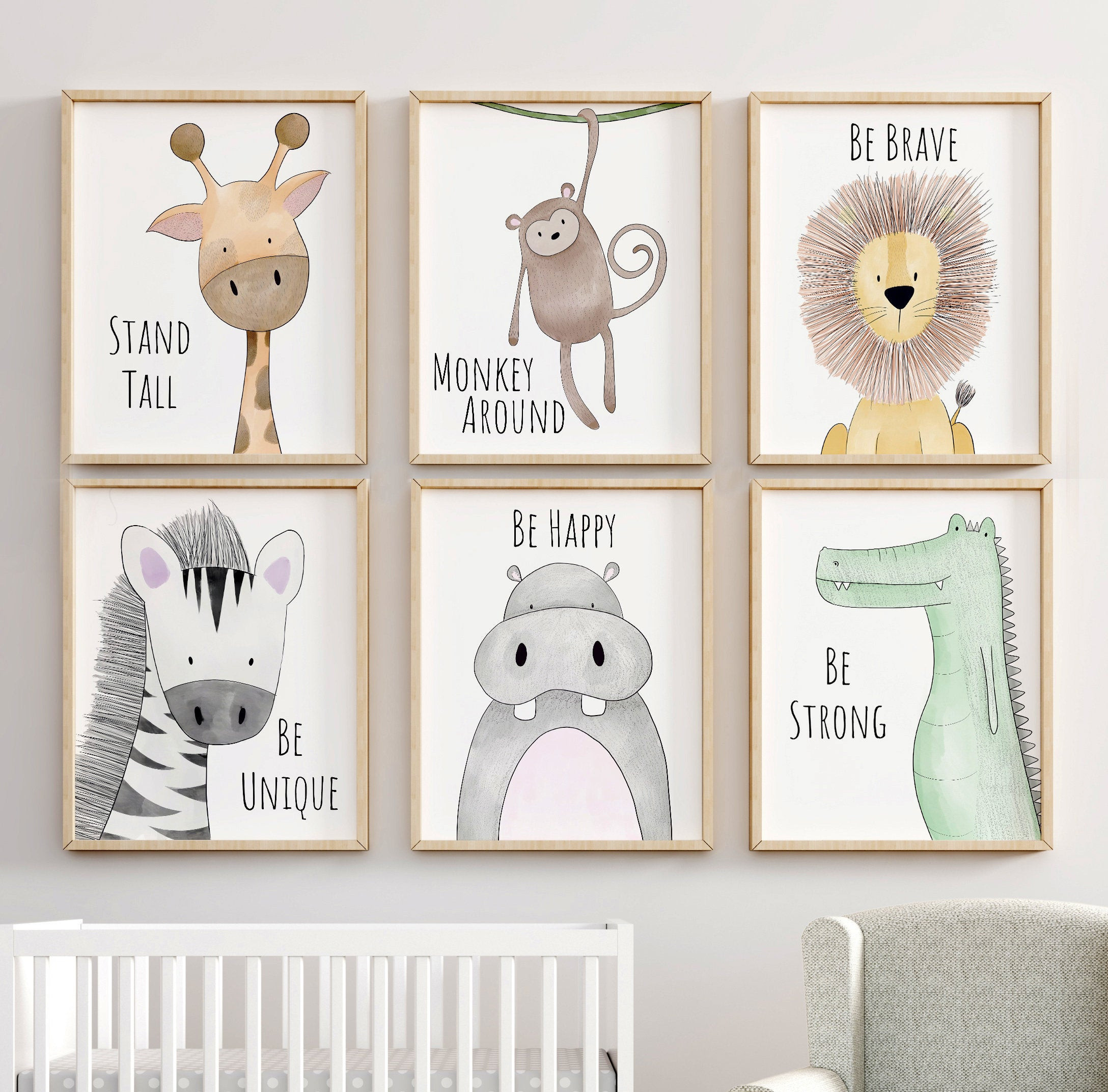 Baby Animals Nursery Decor
 Safari Nursery Decor Animal Nursery Prints Quote Nursery