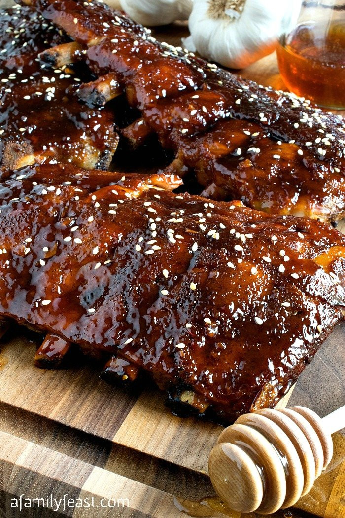 Baby Back Ribs Recipes Slow Cooker
 Slow Cooker Honey Garlic Baby Back Ribs A Family Feast