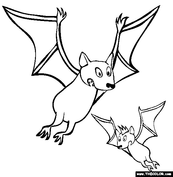 Baby Bat Coloring Pages
 Halloween line Coloring Pages