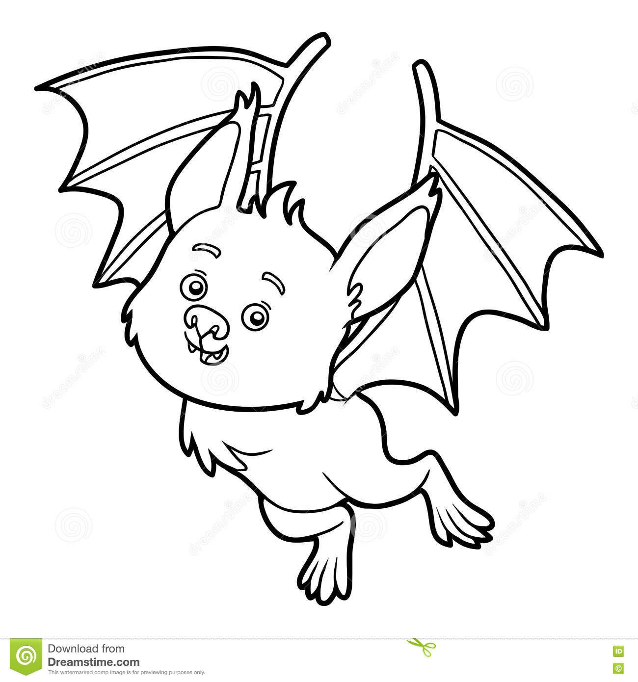 Baby Bat Coloring Pages
 Coloring book Bat stock vector Illustration of black