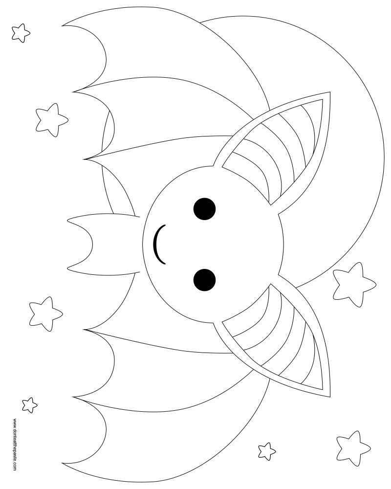 Baby Bat Coloring Pages
 Don t Eat the Paste Bat Appreciation Day Box and coloring