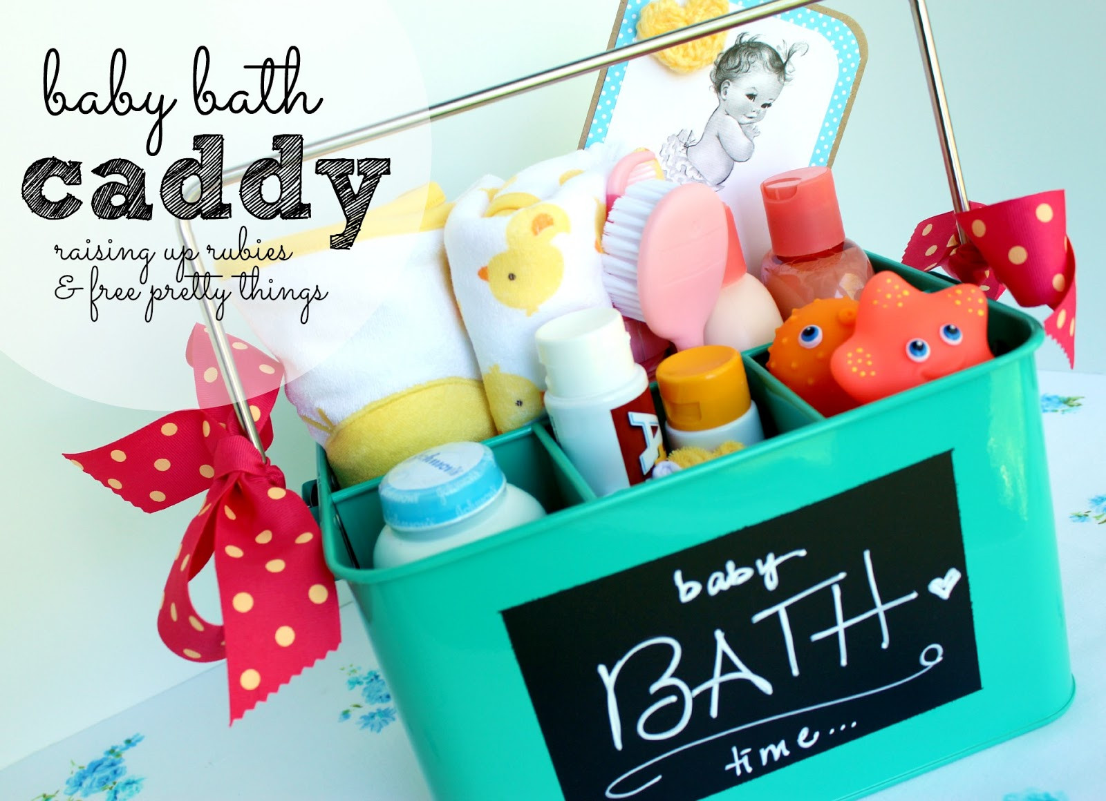 Baby Bath Gift Basket Ideas
 Raising Up Rubies Blog baby t idea ♥ bath time caddy