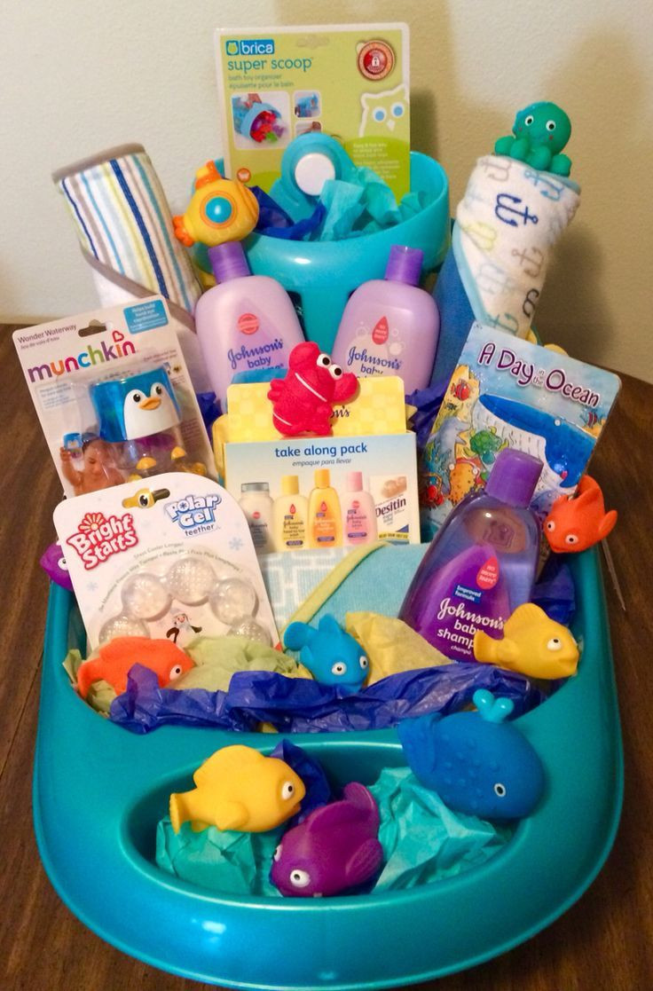 Baby Bath Gift Basket Ideas
 "Under the Sea" bath time t basket Use items from her