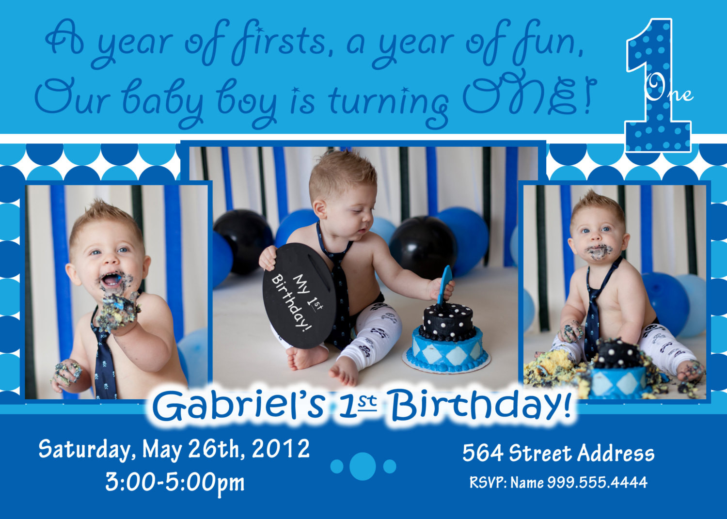 Baby Birthday Invitations
 Baby Boy 1st Birthday Invitations