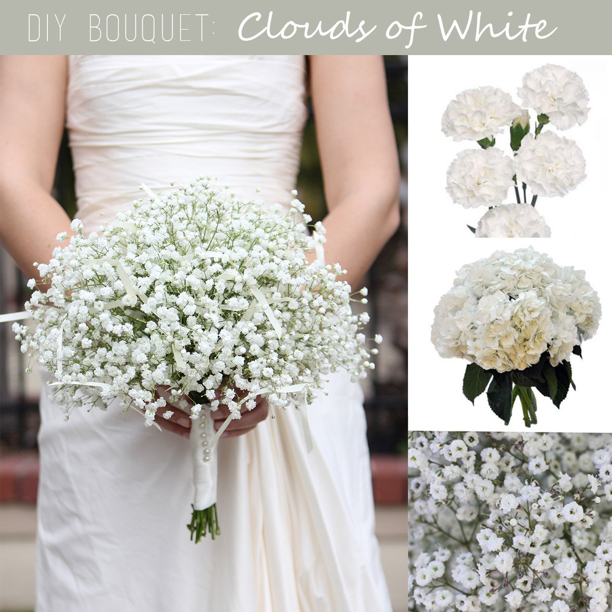 Baby Bouquet DIY
 DIY Bouquet White Cloud Baby s Breath Bouquet