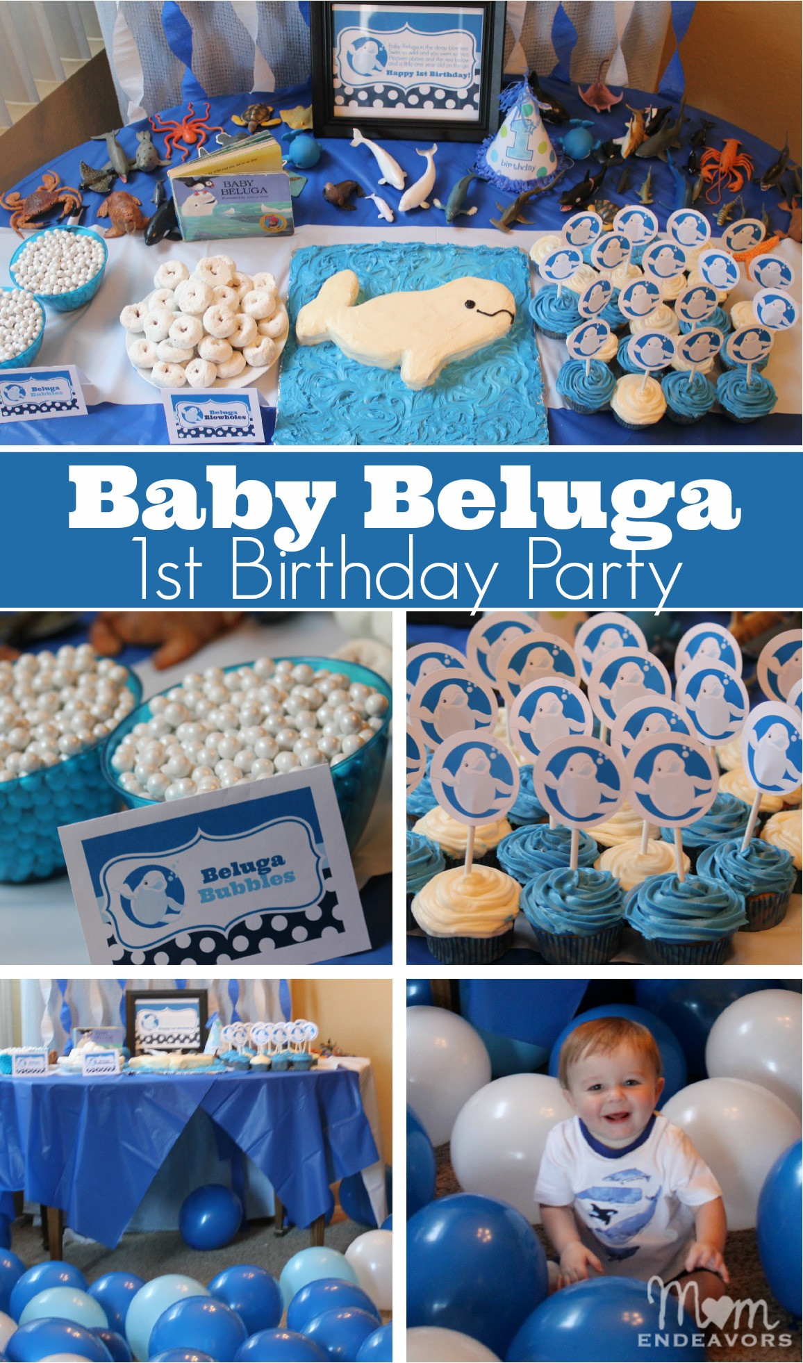 Baby Boy 1st Birthday Decorations
 Baby Beluga 1st Birthday Party