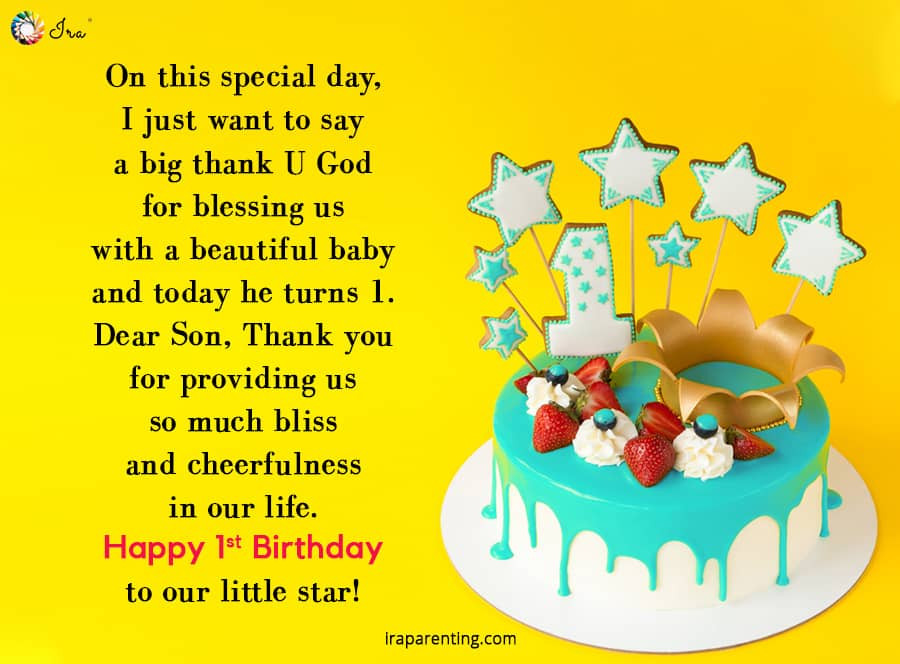 Baby Boy Birthday Quotes
 Awesome 1st Birthday Wishes for Baby Boy Ira Parenting