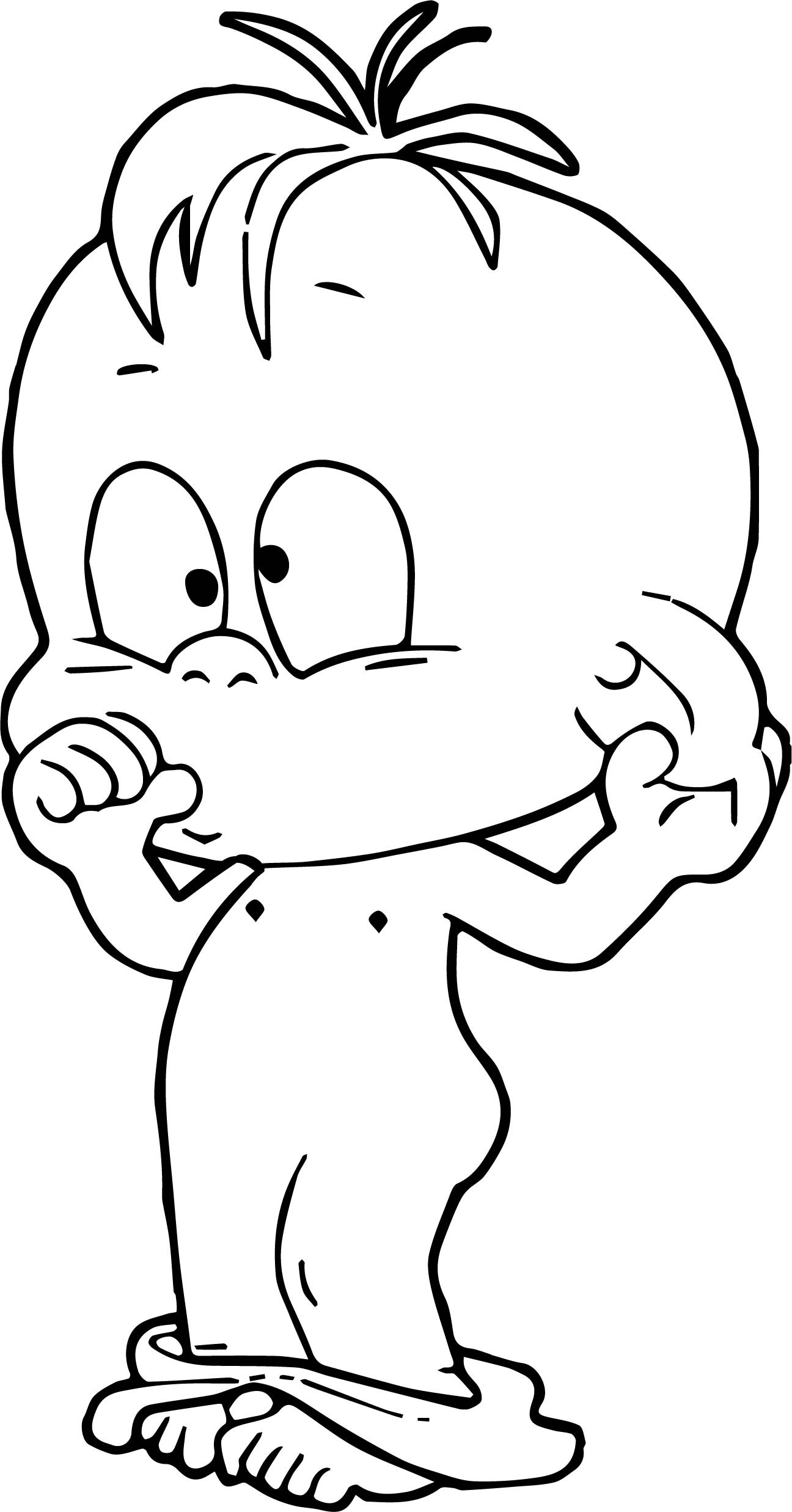 Baby Boy Coloring Pages
 Crazy Cartoon Baby Boy Coloring Page