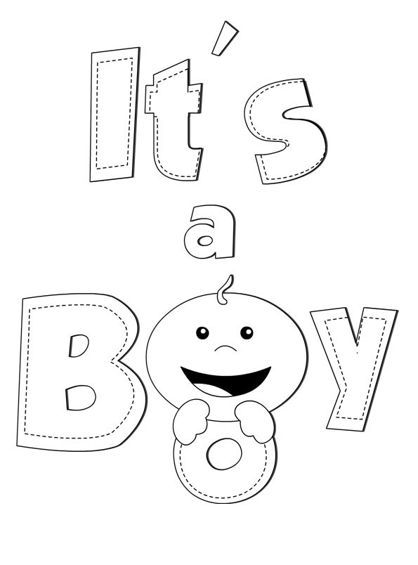 Baby Boy Coloring Pages
 Free Printable Baby Coloring Pages For Kids