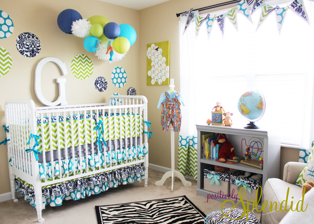 Baby Boy Decor Room
 Baby Boy Nursery Tour Positively Splendid Crafts