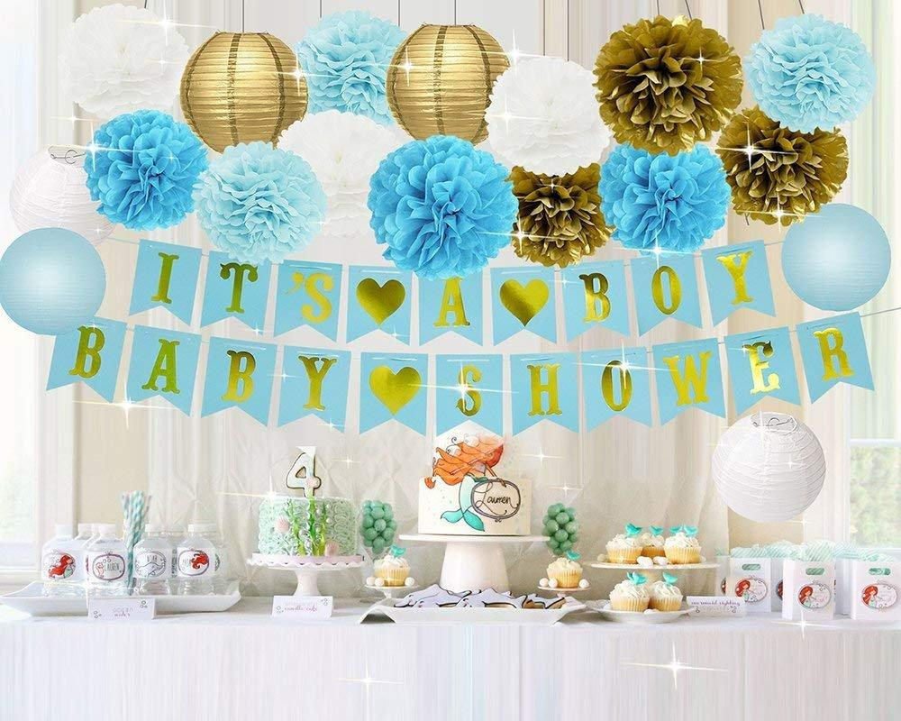 Baby Boy Shower Decorating Ideas
 BOY S BABY SHOWER Decorations Set It s A Boy Banner Baby