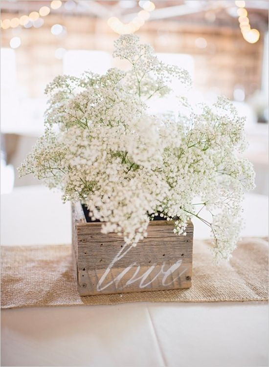 Baby Breath Centerpiece Diy
 68 Baby s Breath Wedding Ideas for Rustic Weddings