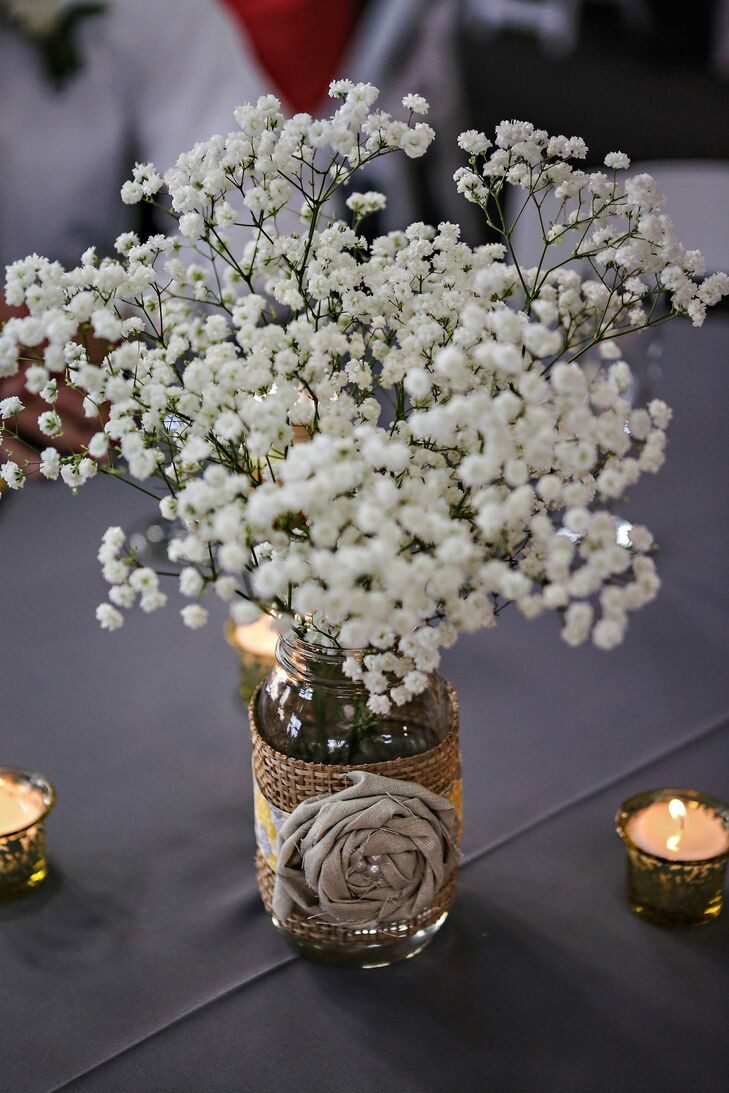 Baby Breath Centerpiece Diy
 Rustic Baby s Breath Centerpiece