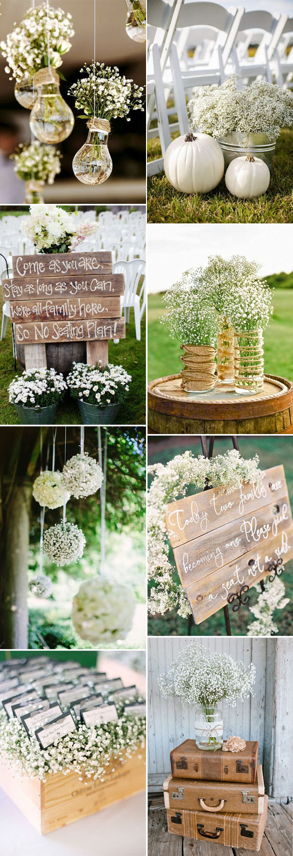 Baby Breath Wedding Decor
 Save Your Bud on Weddings with 45 Baby’s Breath Ideas