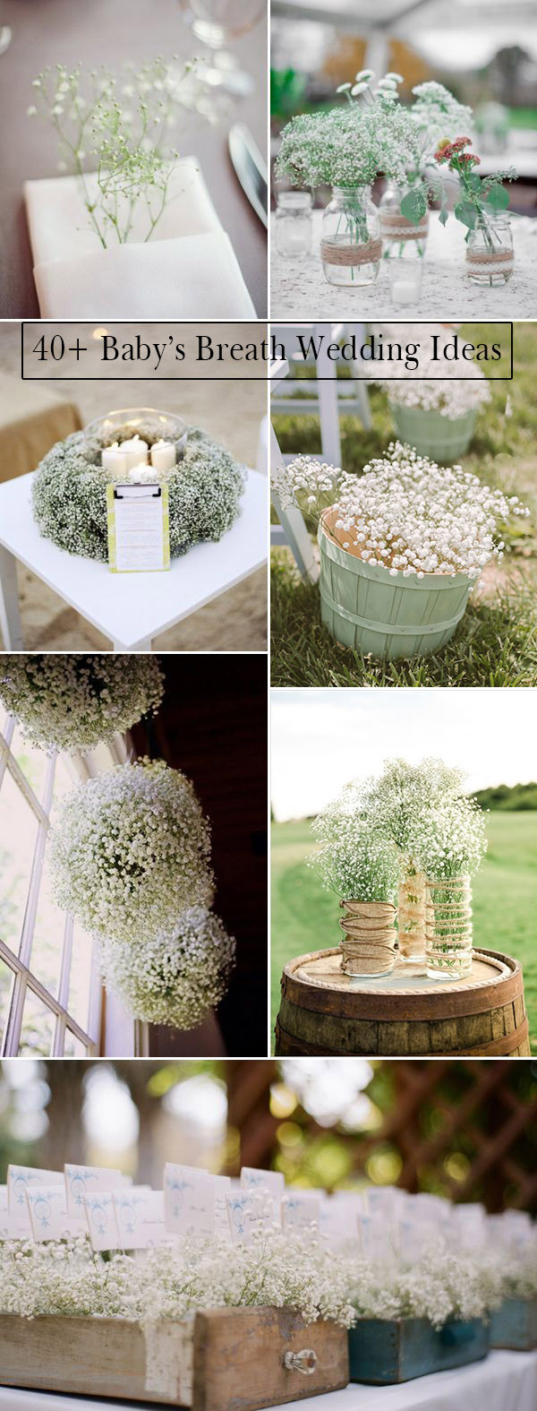 Baby Breath Wedding Decor
 Wedding Flowers 40 Ideas to Use Baby’s Breath