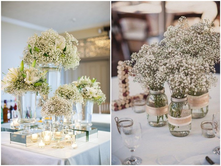 Baby Breath Wedding Decor
 20 Baby s Breath Wedding Centerpiece Decoration Ideas