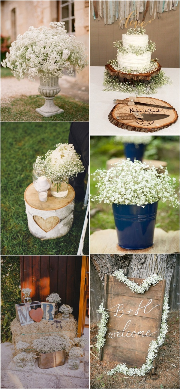 Baby Breath Wedding Decor
 90 Rustic Bud friendly Gypsophila Baby s Breath Wedding