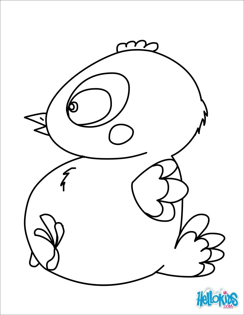 Baby Chick Coloring
 Chocolate baby chick coloring pages Hellokids