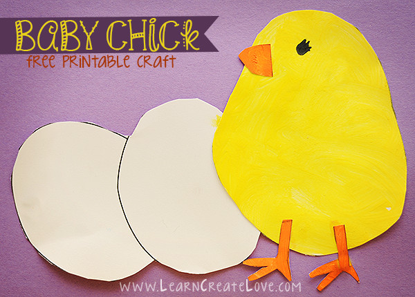 Baby Chick Craft
 Printable Baby Chick Craft